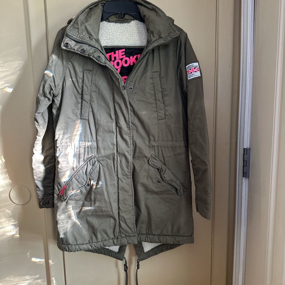 Superdry Green Insulated Parka with Hood